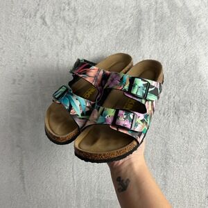 ✨ 2/$35 Viking Comfort Floral Tropical Palm Print 6 Adjustable Strap Sandals